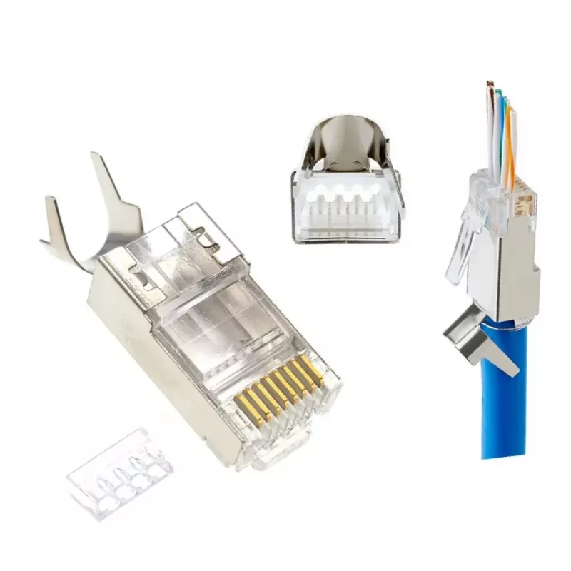 Złącza RJ45 GEMBIRD CAT7 8P8C pozłacane 15µ FTP/SFTP, opakowanie 100 szt.