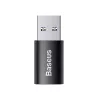 Adapter Baseus Ingenuity USB Type-A (żeński) na USB Type-C (męski) 10 Gbit/s, czarny, 14×22×8 mm