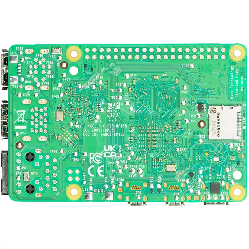 Komputer jednopłytkowy Raspberry Pi 5 — płyta rozwojowa 2400 MHz Arm Cortex-A76, do 16 GB LPDDR4x, MicroSD, USB 3.2, Wi‑Fi 5