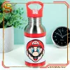 Paladone Super Mario metalowa butelka na wodę ze słomką