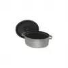 Owalny garnek żeliwny Staub 29 cm, grafitowo-szary