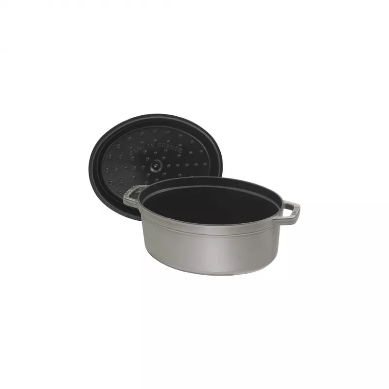 Owalny garnek żeliwny Staub 29 cm, grafitowo-szary