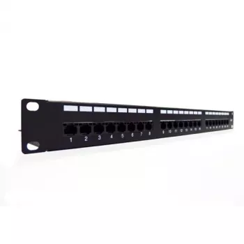 DIGITUS Professional DN-91624U - Patch Panel - RJ-45 X 24 - Schwarz, RAL 9005 - 1U (19)