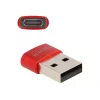 Delock - Adapter USB - USB (M) na 24-pin USB-C (F) - USB2.0 3 A - Czerwony (60050)