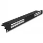 DeLOCK 66876 panel krosowy 1U Cat6a Czarny Metal