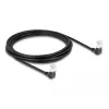 Kabel sieciowy DeLOCK RJ45 Kat.6A S/FTP cienki 90° w dół 3 m czarny