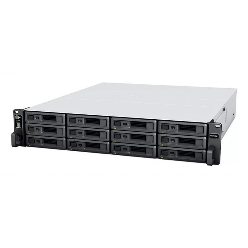 Synology RackStation RS2423+ Serwer NAS/magazynowy Rack (2U) Ryzen Embedded V1780B 8 GB DDR4 0 TB DiskStation Manager Czarny, Szary