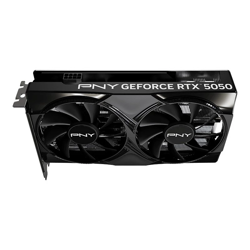 Karta graficzna PNY GeForce RTX 5050 — 8 GB GDDR6, 2317 MHz, 128-bitowa, PCIe x8 5.0, chłodzenie dwuwentylatorowe