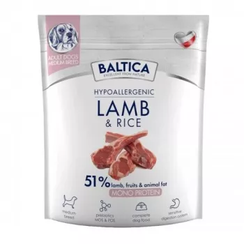 BALTICA Nutraceutic Hypoallergiczne M Jagnięcina z ryżem - sucha karma dla psów - 1kg