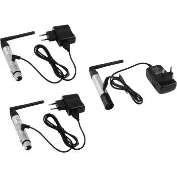Bezprzewodowy zestaw DMX do oświetlenia EUROLITE QuickDMX Set Nadajnik 1x + Odbiornik 2x
