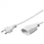 Wentronic Goobay Euro Verlängerung, 3 m, Weiß - Eurostecker (Typ C, CEE 7/16) > Eurobuchse (Typ C, CEE 7/16) (50507)