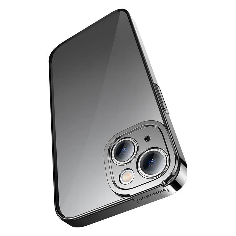 Zestaw przezroczystego etui z brokatem i szkła hartowanego Baseus do iPhone 14 Plus (czarny)