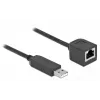 Kabel połączeniowy szeregowy DeLOCK 64163 USB 2.0 Typ-A na RS-232 RJ45 50 cm czarny