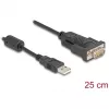 Adapter DeLOCK USB 2.0 Typ-A na szeregowy RS-232 D-Sub 9 pin męski 0,25 m