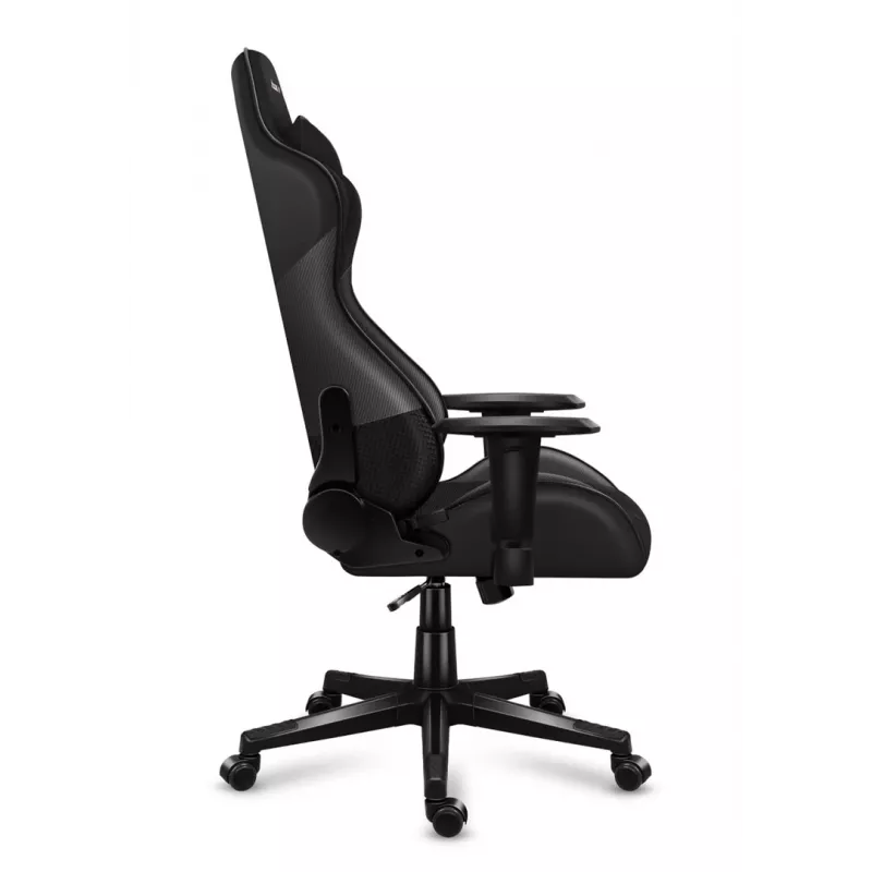 Fotel gamingowy huzaro Force 6.2 Carbon — ergonomiczny fotel gamingowy, regulowana wysokość 44–53,5 cm, maks. obciążenie 130 kg, siedzisko siatkowe, wyściełane oparcie