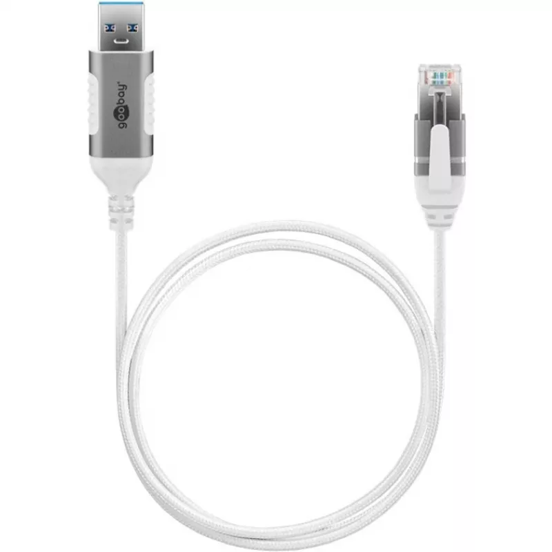 Goobay Kabel Ethernet USB-A 3.0 na RJ45 cienki 2 m - łączy router, modem lub (74379)