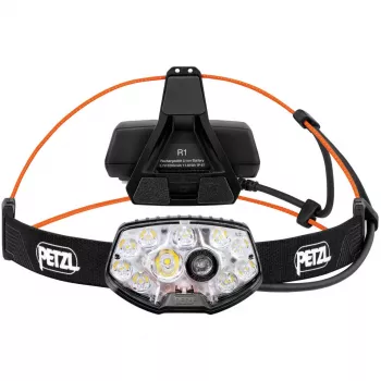 Opaska na głowę z latarką Petzl NAO RL Czarno-Pomarańczowa LED 1500 lm USB