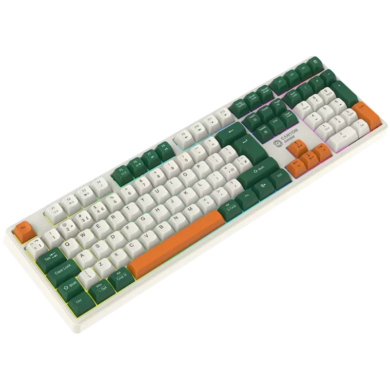 Mechaniczna klawiatura bezprzewodowa CANYON Shadder GKW-11 RGB biała