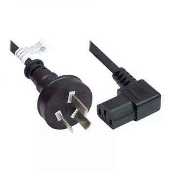 Alcasa P8031-S018 Stromkabel Schwarz 1,8 m Netzstecker Typ I C13-Koppler (P8031-S018)