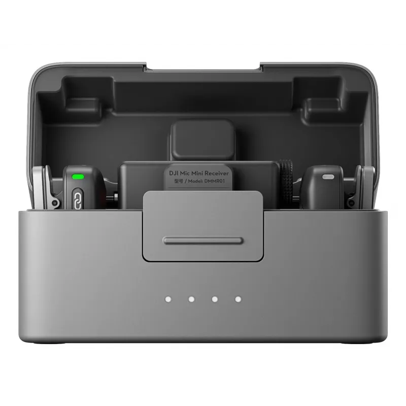 DJI Mic Mini (2 TX + 1 RX + etui ładujące) Zestaw mikrofonu bezprzewodowego - Ciemnoszary