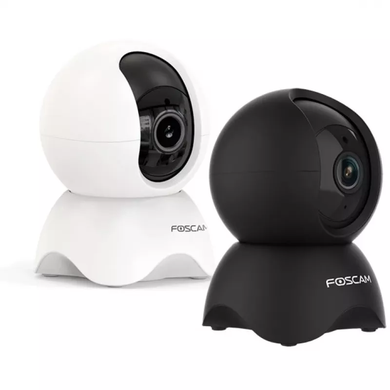 Kamera IP Foscam X5-WB Żarówka Wewnętrzna Biurkowa 2560×1920, Wi‑Fi i Ethernet, 6-krotny zoom cyfrowy