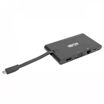 Stacja dokująca USB-C - 4K HDMI, VGA, USB 3.2 Gen 1, hub USB-A/C, Gigabit Ethernet, gniazda kart pamięci, ładowanie PD 100 W