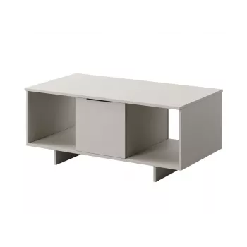 Stolik kawowy cama meble ALMA 100×55×55 cm, prostokątny beżowy blat, wykończenie kaszmirowe