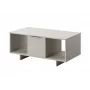 Stolik kawowy cama meble ALMA 100×55×55 cm, prostokątny beżowy blat, wykończenie kaszmirowe