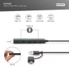 Koncentrator USB, Digitus, DA-70235, 4-portowy, USB 3.2 Gen 1, Typ-A i Typ-C, 12000 Mbit/s