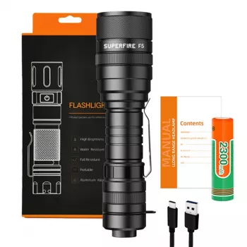 Latarka Superfire F5, 1100 lm, USB