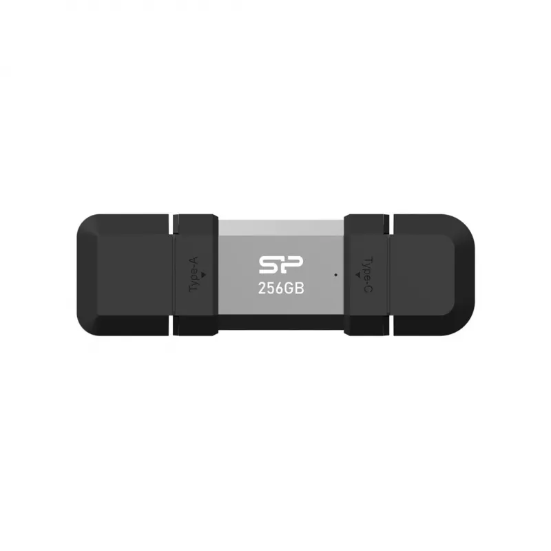 Pamięć USB Silicon Power 256 GB USB Type-A / USB Type-C, USB 3.2 Gen 1, aluminiowo-gumowa zatyczka