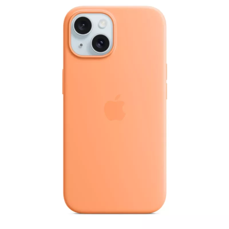 Apple iPhone 15 Etui silikonowe z MagSafe - pomarańczowy Sorbet