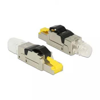 Złącze przewodu RJ45 DeLOCK 86485 Czarny Srebrny Przezroczysty Żółty