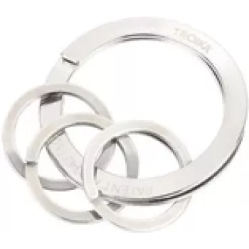 Brelok TROIKA NAIL GUARD Srebrny Stal nierdzewna Wysokość 6 mm Średnica 3,5 cm
