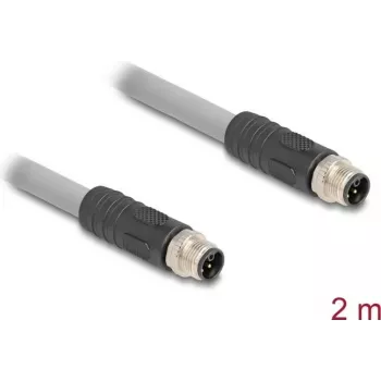 DeLOCK kabel czujnika/aktuatora 2 m RST M12 szary 80533