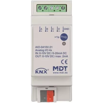 MDT AIO-0410V.01 siłownik przełączający 4-kanałowy, 2TE, REG, 0-10 V (AIO-0410V.01)