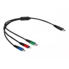 Kabel ładujący DELOCK 3 w 1 USB Type-C Lightning Micro USB 30 cm