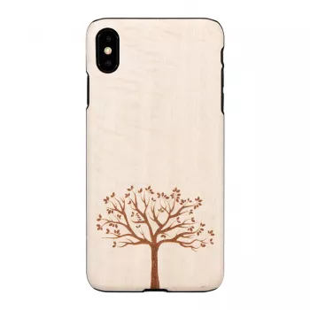 Etui na telefon man and wood dla iPhone XS Max — drewno jabłoni, czarne