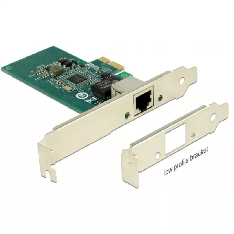 DeLock Karta PCI Express > 1 x Gigabit LAN - Karta sieciowa - PCIe 2.1 Low-Profile - Gigabit Ethernet