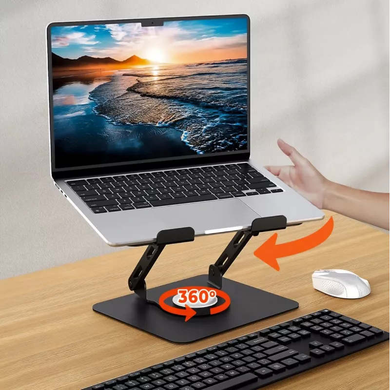 Stojak na laptopa MEDIA-TECH MT2662 — regulowana wysokość, składany, aluminiowy, do laptopów 10–17 cali