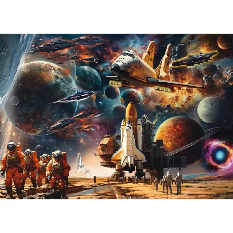 Puzzle Schmidt Spiele Michele Farella 1000 elementów — ilustracja podróży kosmicznej