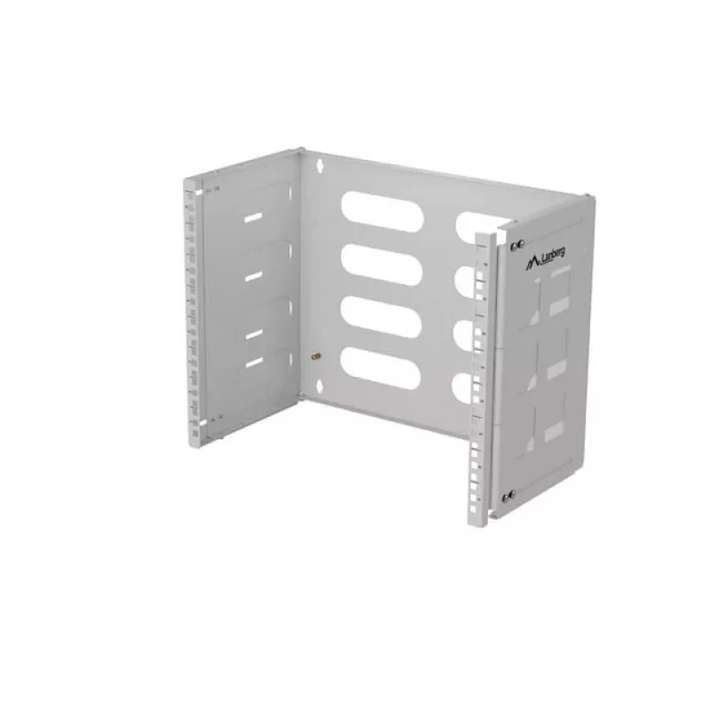 Naścienny rack 19 cali LANBERG 8U, głębokość 497×400/240 mm, szary