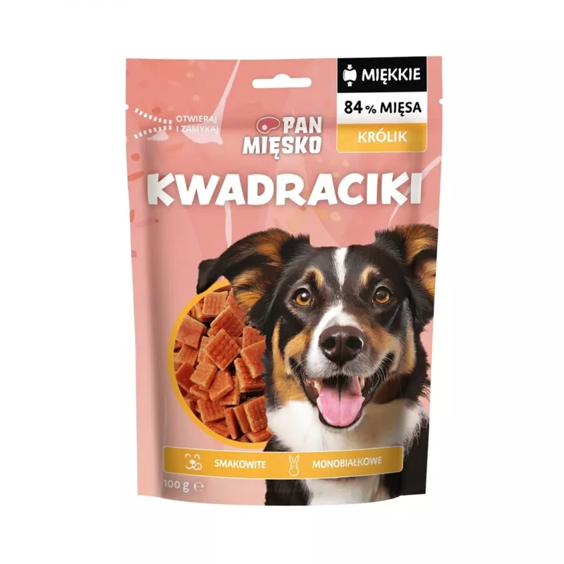 Dog treat Pan Mięsko Soft Rabbit Squares 100 g