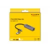 DeLOCK 64282 stacja dokująca do laptopa i replikator portów Przewodowy USB 3.2 Gen 1 (3.1 Gen 1) Type-C Szary (64282)