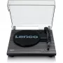 Gramofon audio z napędem paskowym Lenco LS-10 Czarny z wbudowanymi głośnikami, 33/45 obr./min, wyjście RCA, gniazdo słuchawkowe