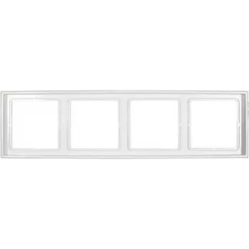 Płyta czołowa / osłona przełącznika Jung LS 984 WW, biała, duroplast, bezśrubowa, 81×294 mm