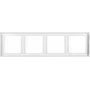 Płyta czołowa / osłona przełącznika Jung LS 984 WW, biała, duroplast, bezśrubowa, 81×294 mm