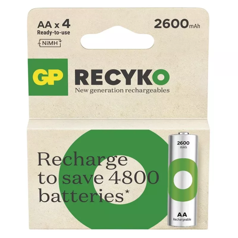 Baterie R6/AA NI-MH 2 600mAh blister 4 szt.