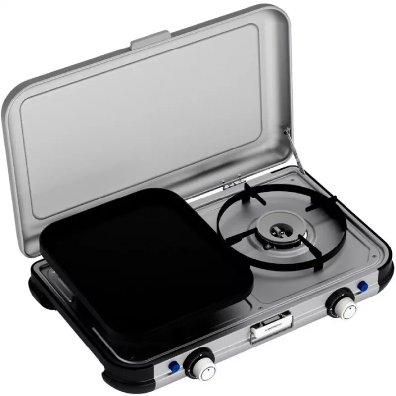 Przenośny grill kuchenka Campingaz 2213311 — 2-strefowy, 5,4 kg, 490×350 mm, czarny/szary/srebrny