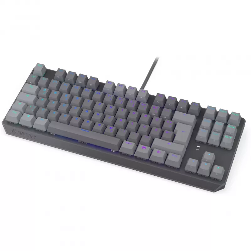 Klawiatura mechaniczna ENDORFY Thock V2 TKL z przełącznikami czerwonymi, bezklawiaturowa, układ DE
